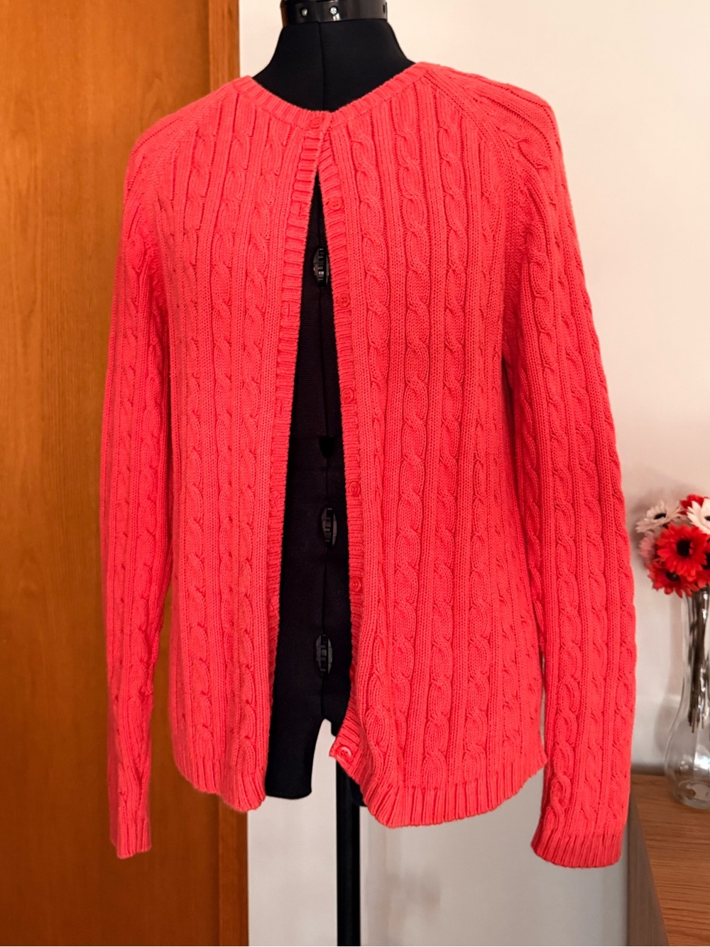 LL Bean Cable Knit Cardigan